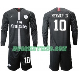 Dječji Nogometni Dres Paris Saint-Germain NEYMAR JR 10 Jodan Crna Treći 2018-2019 Dugim Rukavima